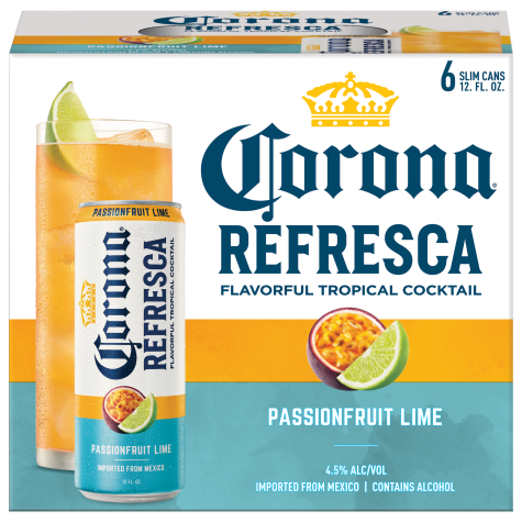 Corona Refresca Passionfruit Lime 6 Pack Cans | Goody Goody ...