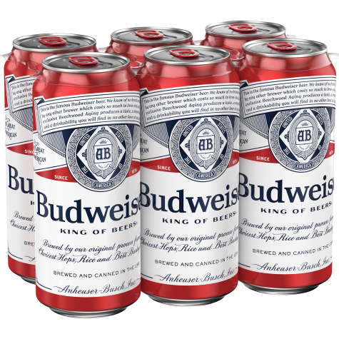 Budweiser 6-Pk Cans 16 Oz | Goody Goody Liquor