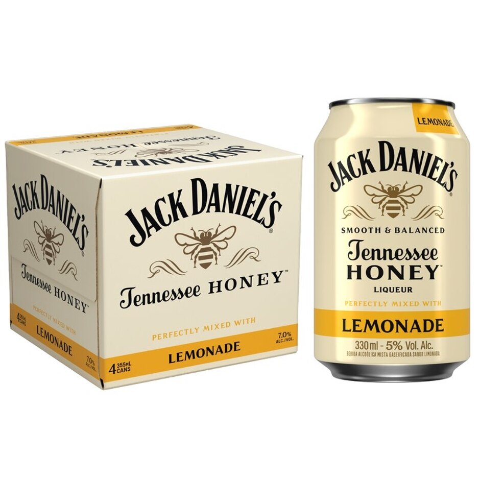 Jack Daniels Can Cocktails Lemonade 4Pk Cans