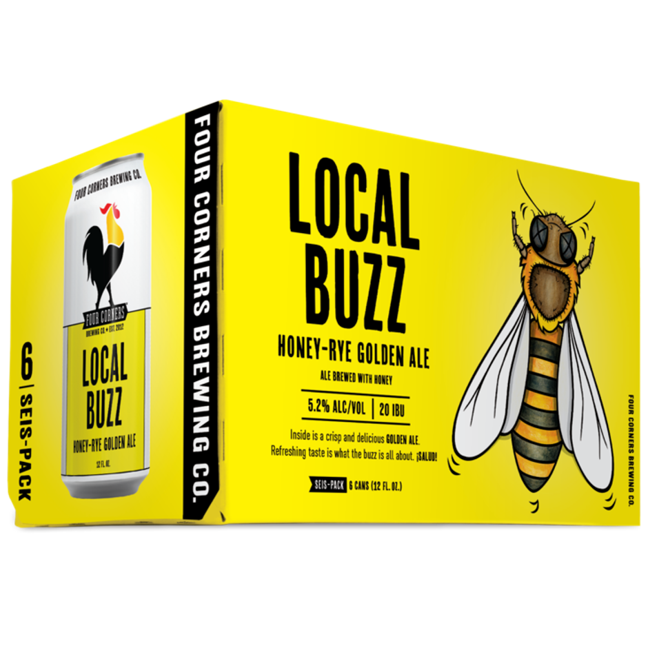 Four Corners Local Buzz Honey Rye Golden Ale 6 Pack Goody Goody Liquor