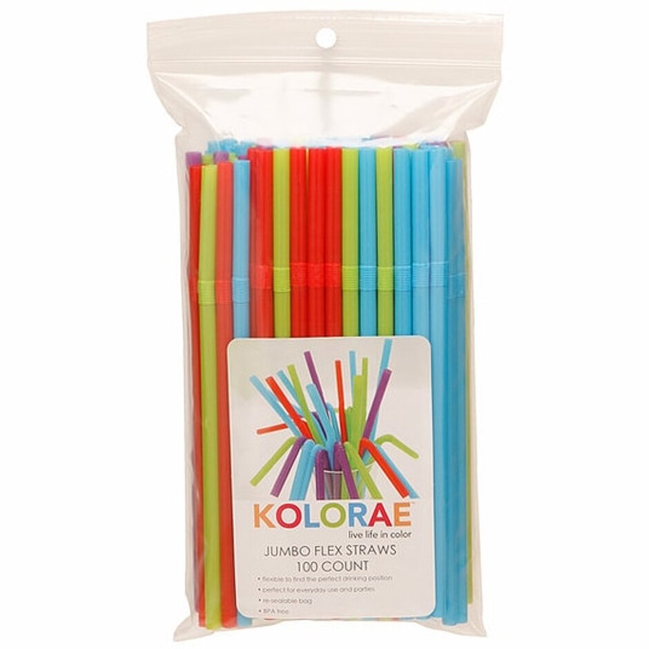 Kolorae Straws Jumbo Flex 100 Ct