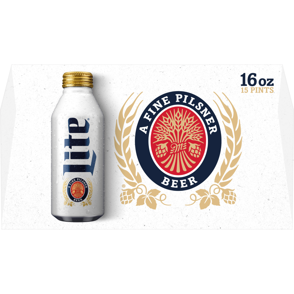 Miller Lite 15 Pack Aluminum Bottle