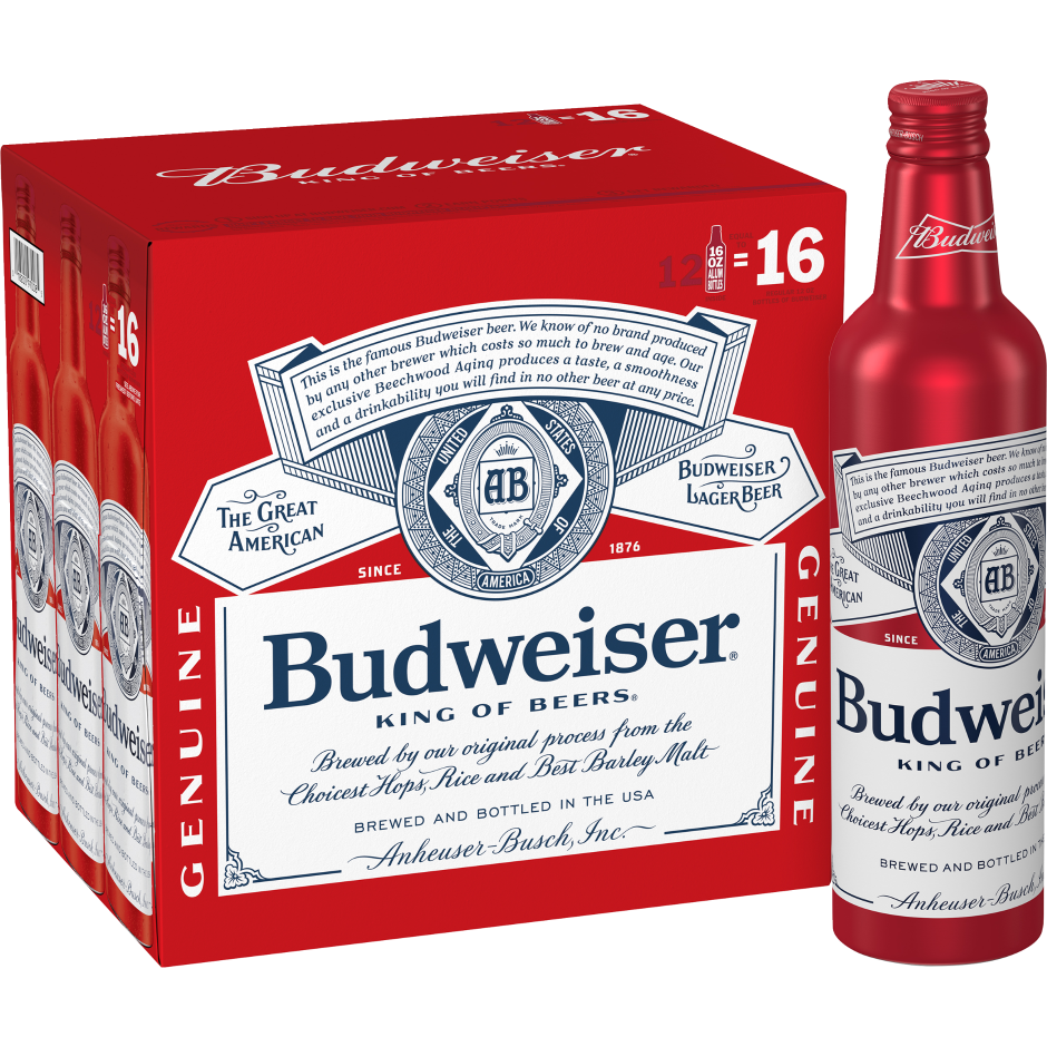 Budweiser 12 Pk 16 Oz Aluminum Nrs