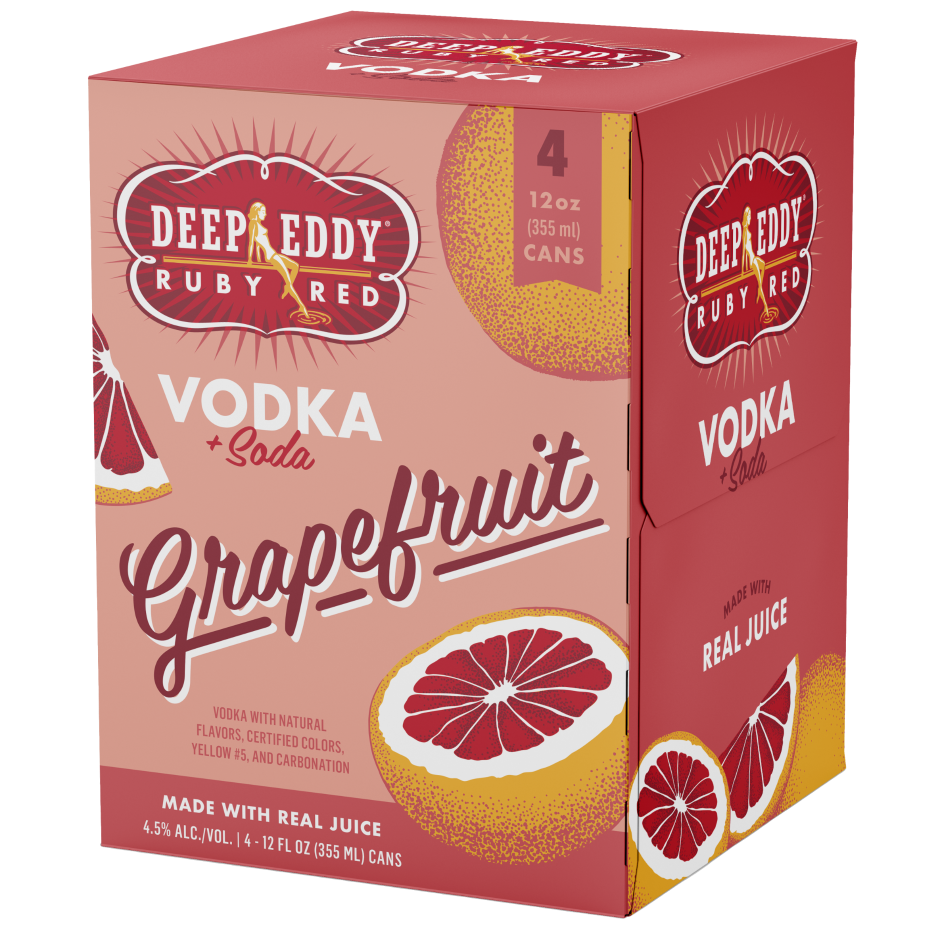 Deep Eddy Rtd Vodka & Soda Ruby Red 4Pk Cans